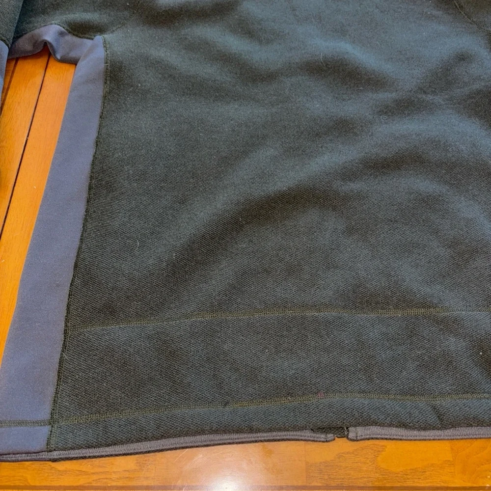 The north face men’s large hunter green and gray fleece jacket full zip‎